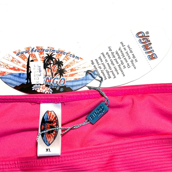 NWT Heatwave Swimwear Bingo Surf Bikini Bottoms Pink XL - Picture 4 of 10